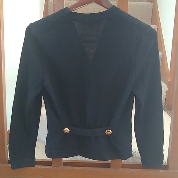 St. John Knit Black Jacket SX P. - Picture 4 of 7